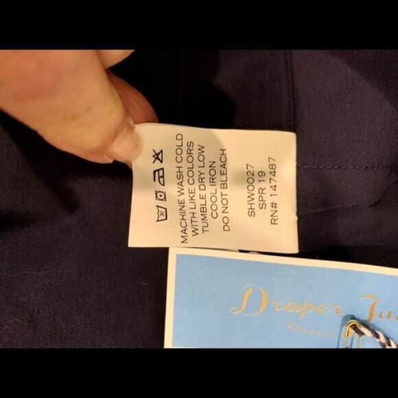 Draper James Scallop Navy Shorts Size 12 NWT - Picture 9 of 11